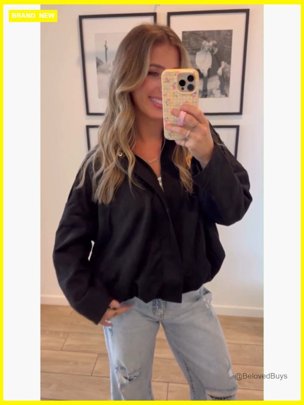Faux Suede Bomber Jacket Oversized Cropped Zip Up Lapel Coat - Picture 7 of 7